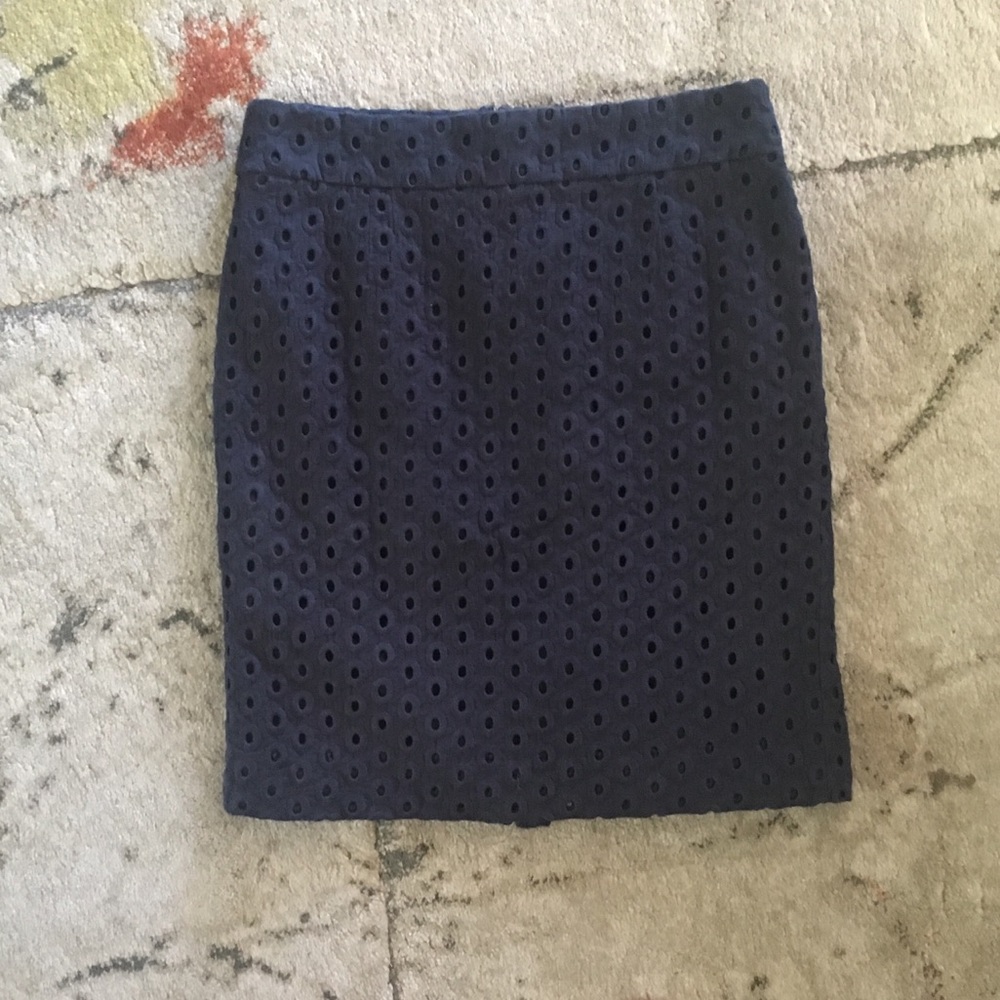 J. CREW Navy pencil skirt